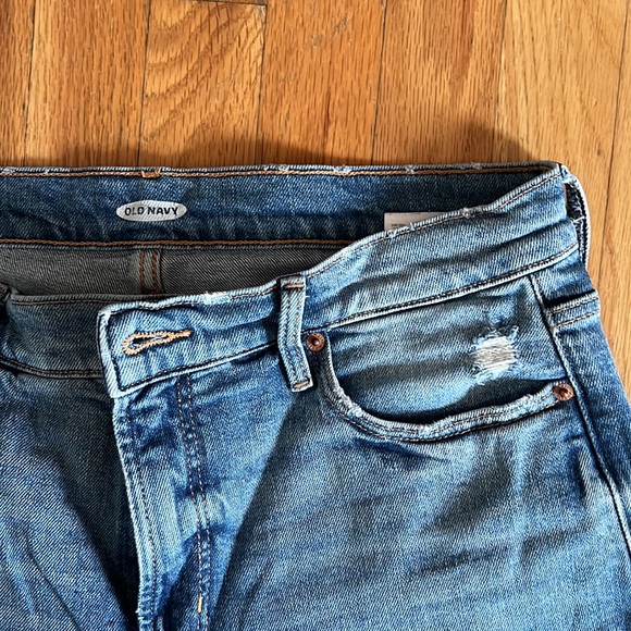 Extra High-Waisted Sky-Hi Straight Rigid Jeans -size 10 color Fleur - Picture 2 of 5